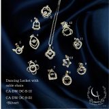 Necklace with dancing crystal pendant